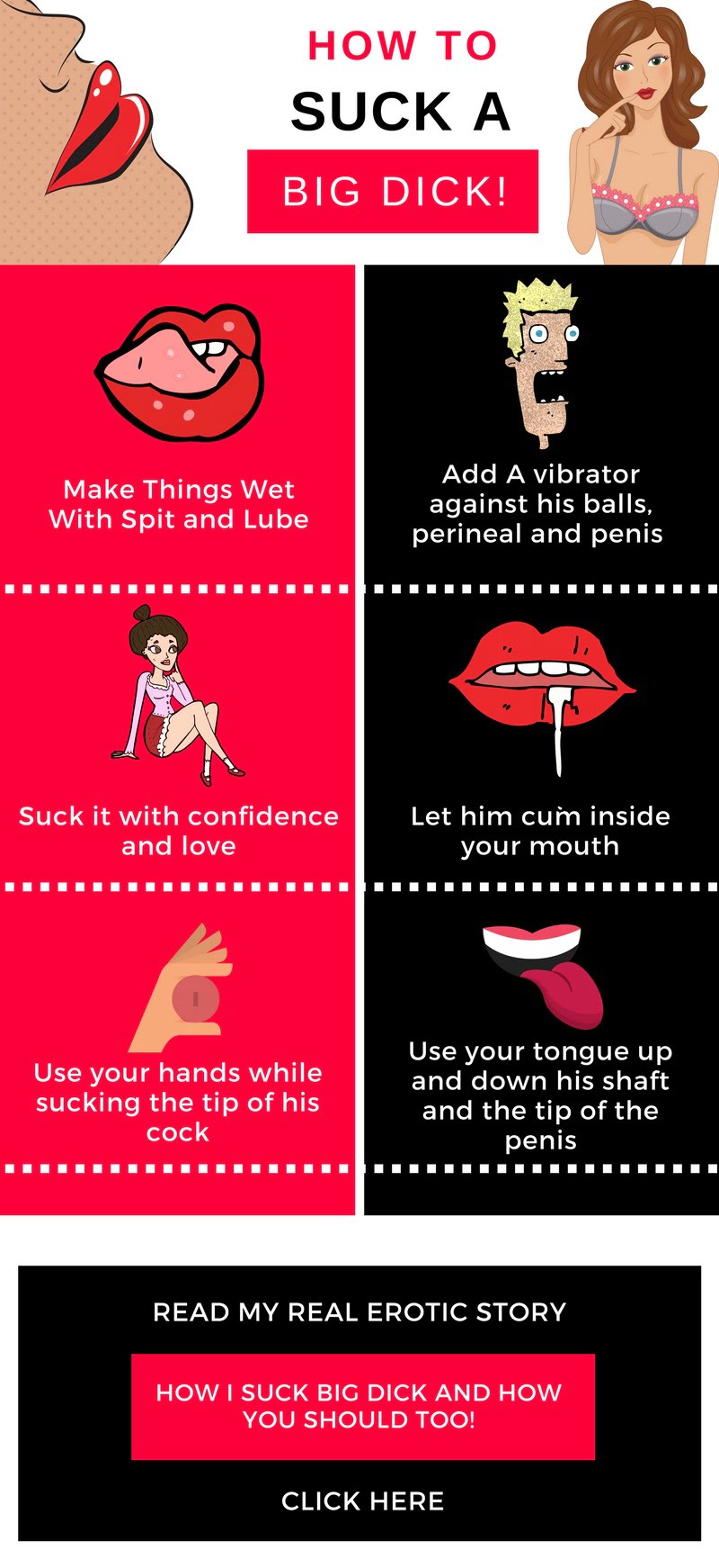 How to tuck lips when sucking dick