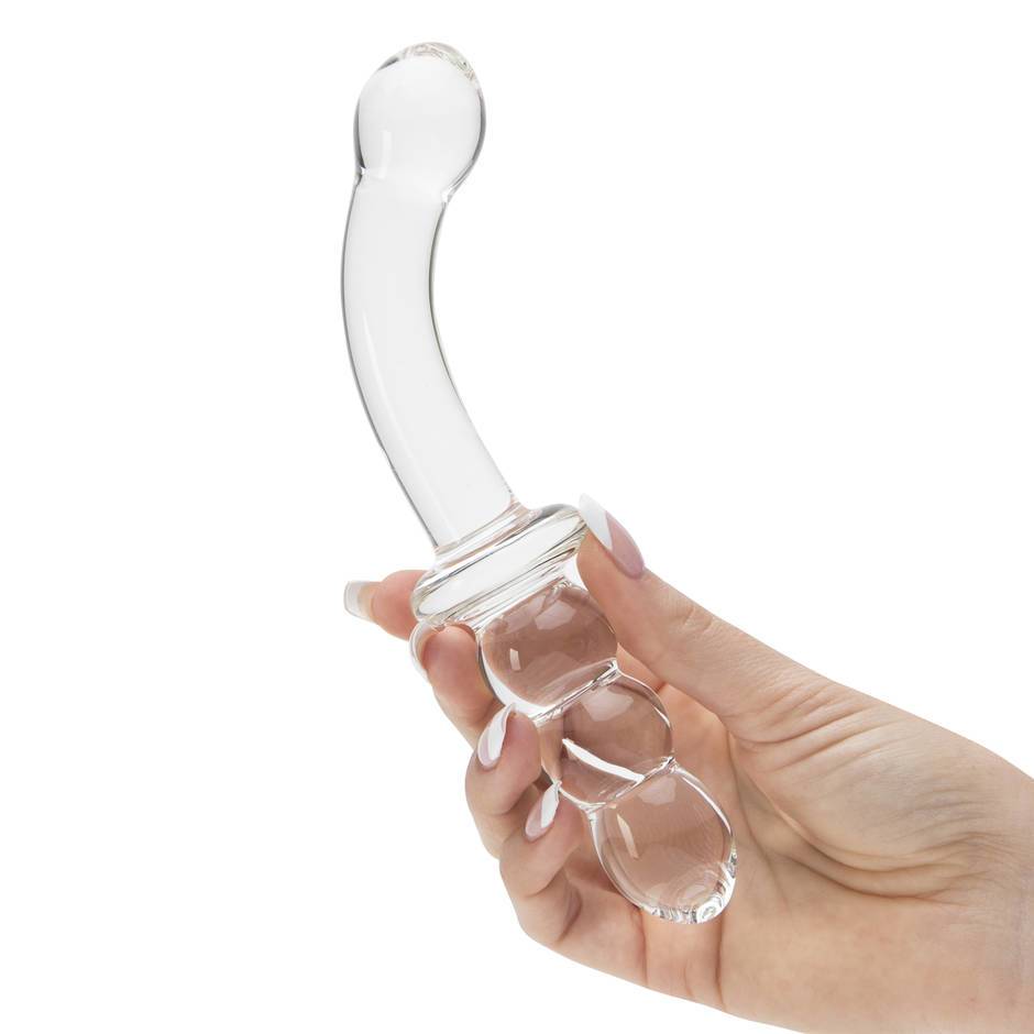 me holding the best glass dildo