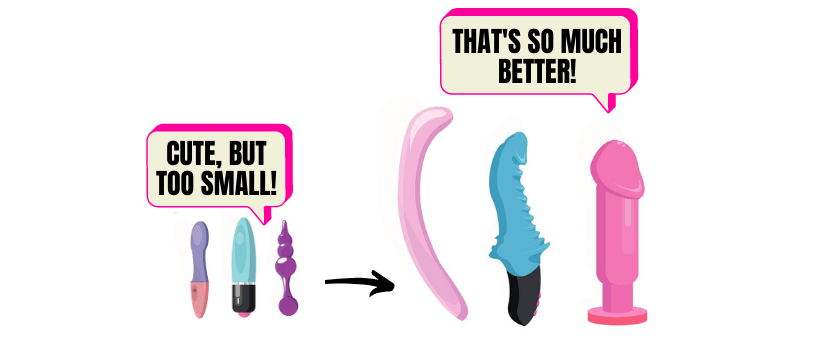 cartoon of different large sex toys