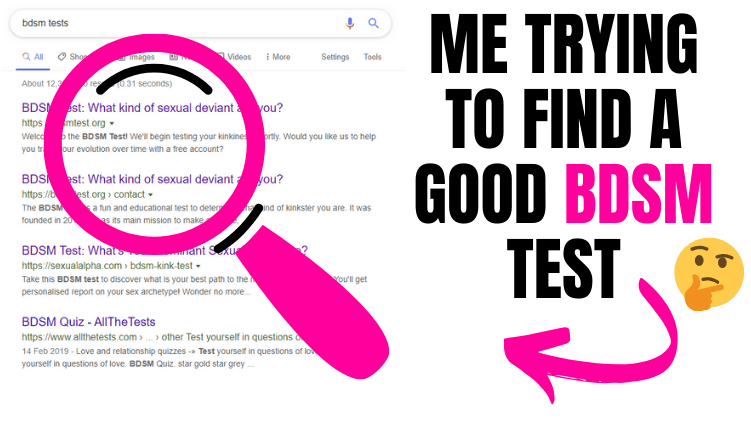 searching the internet for a good bdsm test