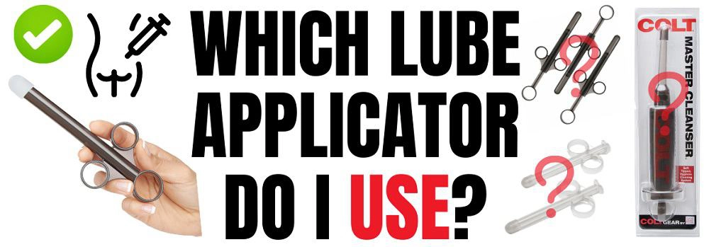 lady with lube shooter in her hand