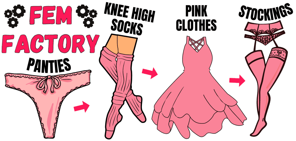 illustration of steps to feminization and sissifying